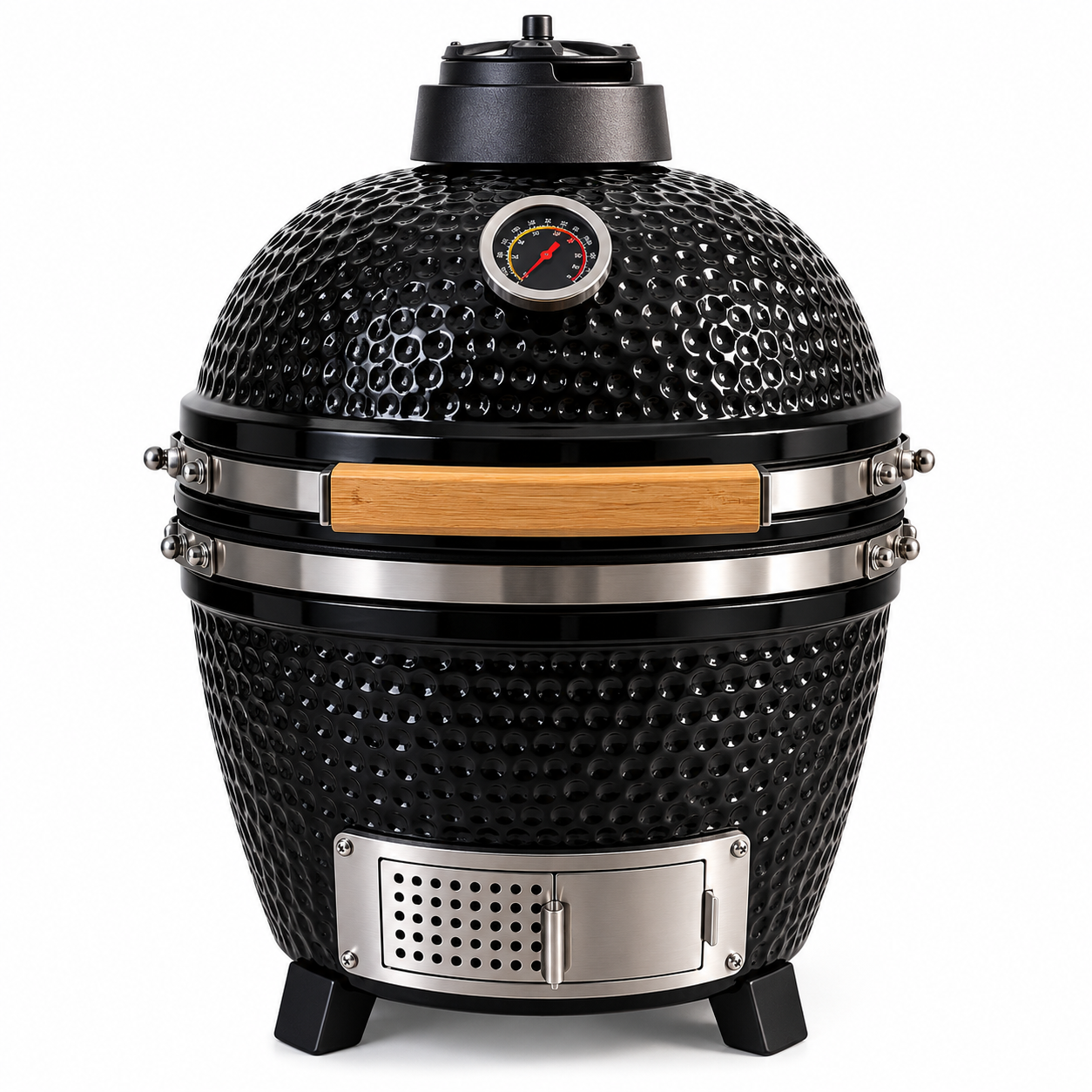 Barbecue Kamado 13 pouces – Compact – Cuisine extérieure 2 Barbecue kamado noir