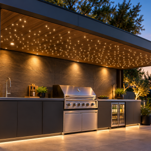 Plafond étoilé LED – Option cuisine extérieure