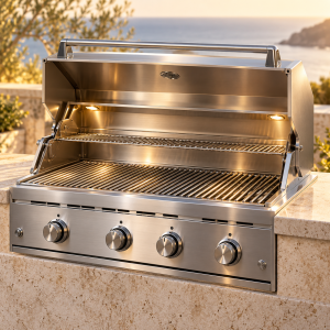 Barbecue à gaz encastrable inox – 1000 mm