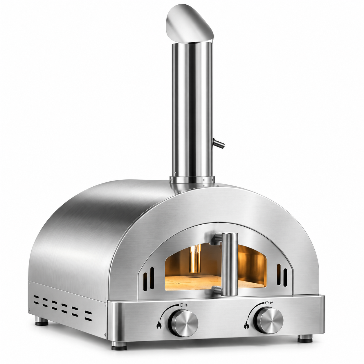 Four à pizza extérieur en inox 304, avec cheminée. 2 Image ChatGPT 11 oct. 2026 18 55 21 1