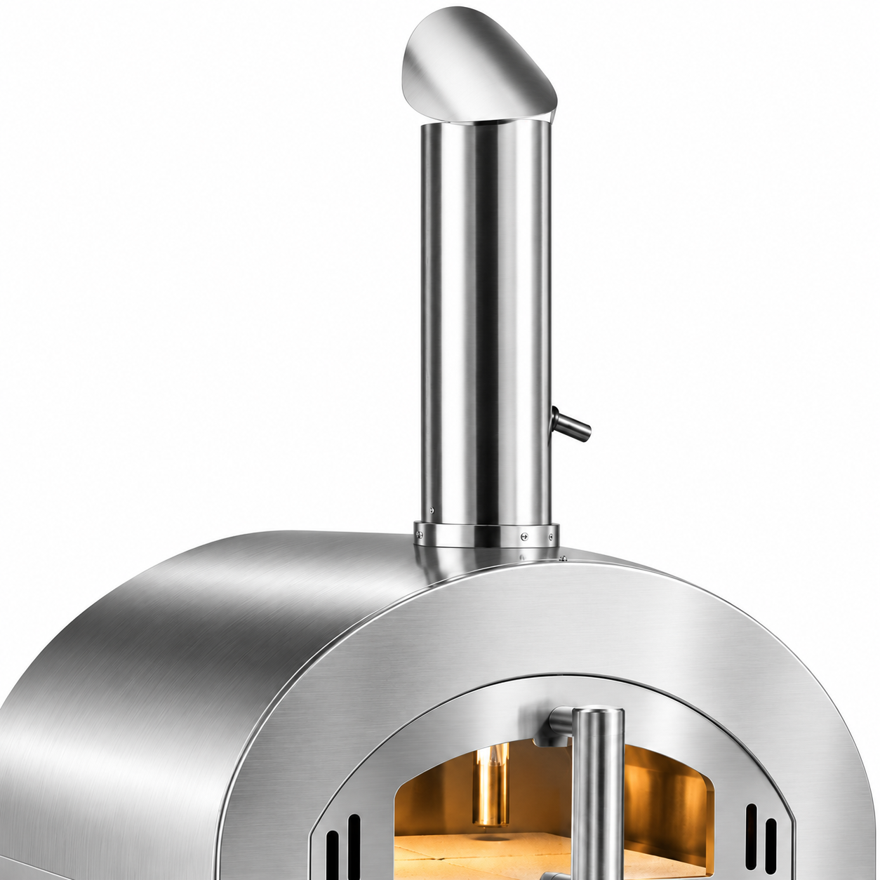 Four à pizza extérieur en inox 304, avec cheminée. 4 Four à pizza extérieur en inox 304, avec cheminée. – Image 3