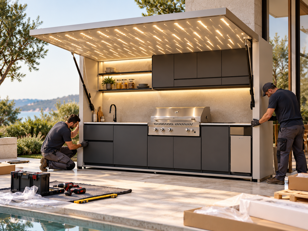 Installation dune cuisine exterieure moderne