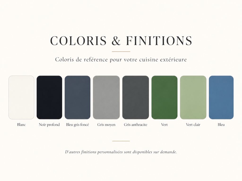 Palette Elegante des Coloris et Finitions 1